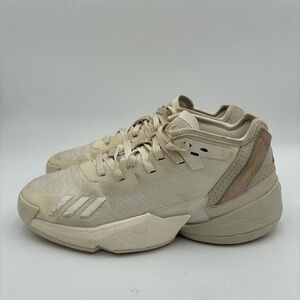 Adidas Men’s 8.5 Cream D.O.N. Issue 4 Ivory Basketball Shoes Sneakers